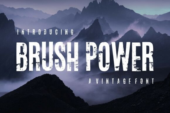 Brush Power: A Vintage Display Font with Rugged Character