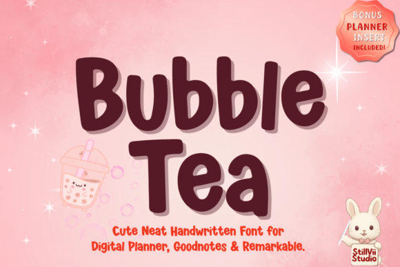 Bubble Tea: A Handwritten Font for Digital Planning and Creative Design