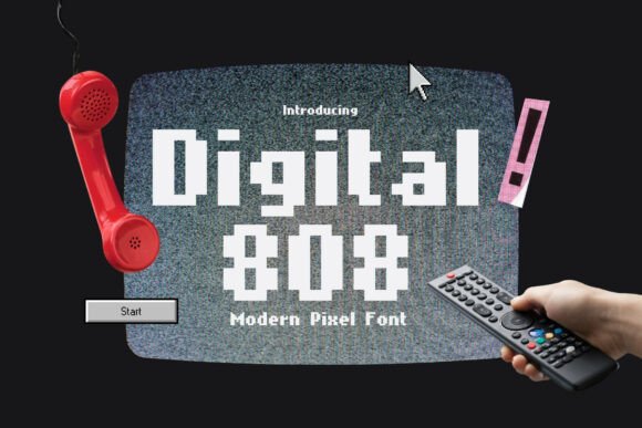 Digital 808: The Modern Pixel Typeface for Bold Branding