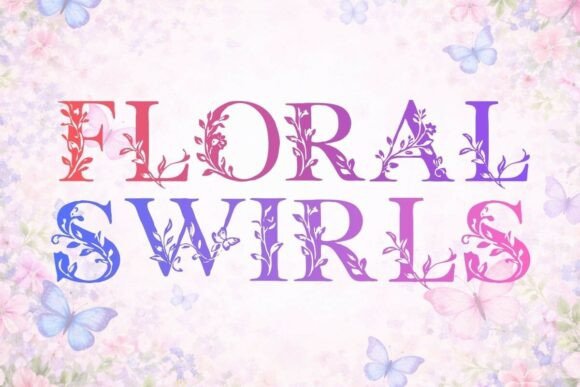 Floral Swirls: Crafting Elegance with a Botanical Typeface