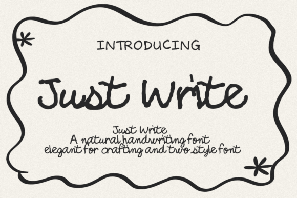 Just Write: The Handwriting Font with Real Character
