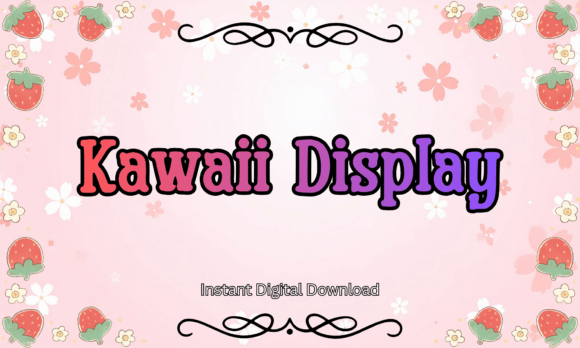Kawaii Display: A Font That Brings Instant Charm