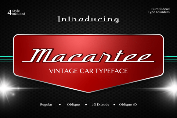 Macartee: The Typeface with Classic Car Soul