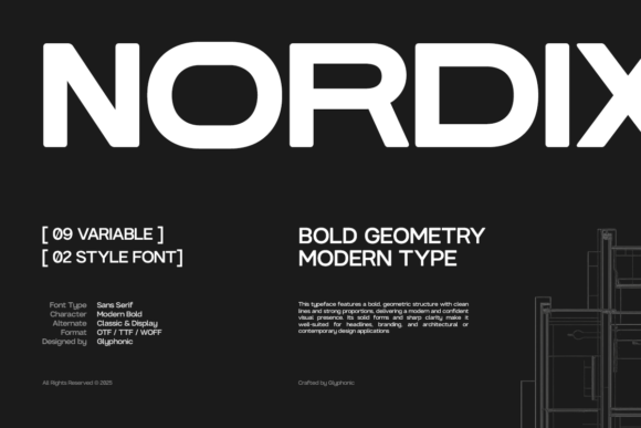 Mastering Modern Branding with Nordix: A Bold Geometric Typeface