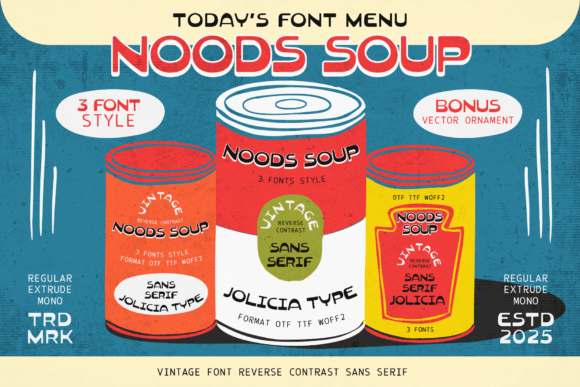 Noods Soup: A Typeface with Retro Soul and Modern Punch