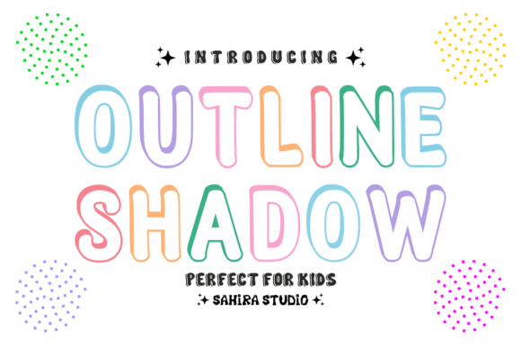 Outline Shadow: A Playful Font for Dreamy Visuals
