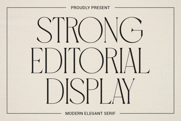 Strong Editorial Display: A Serif for Modern Headlines