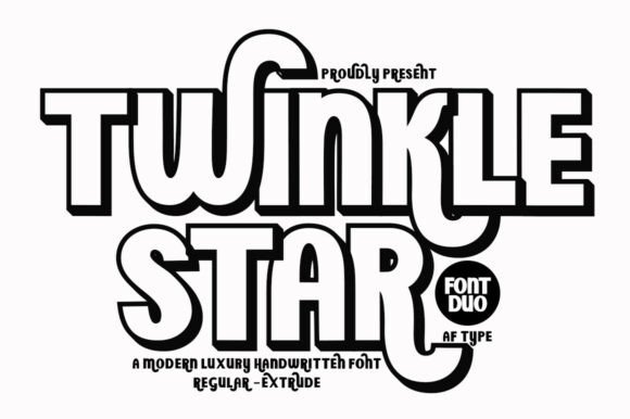 Twinkle Star: A Display Font with Cheerful Character
